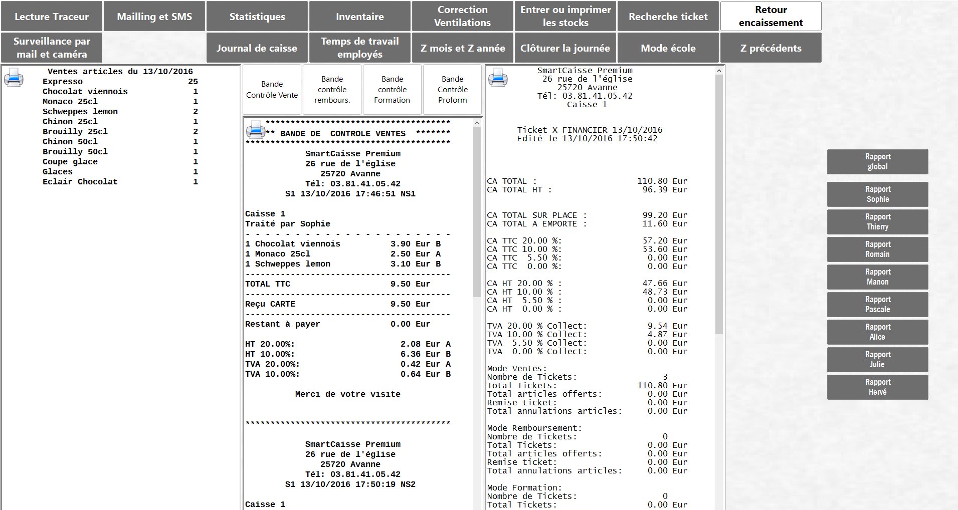 back office restauration